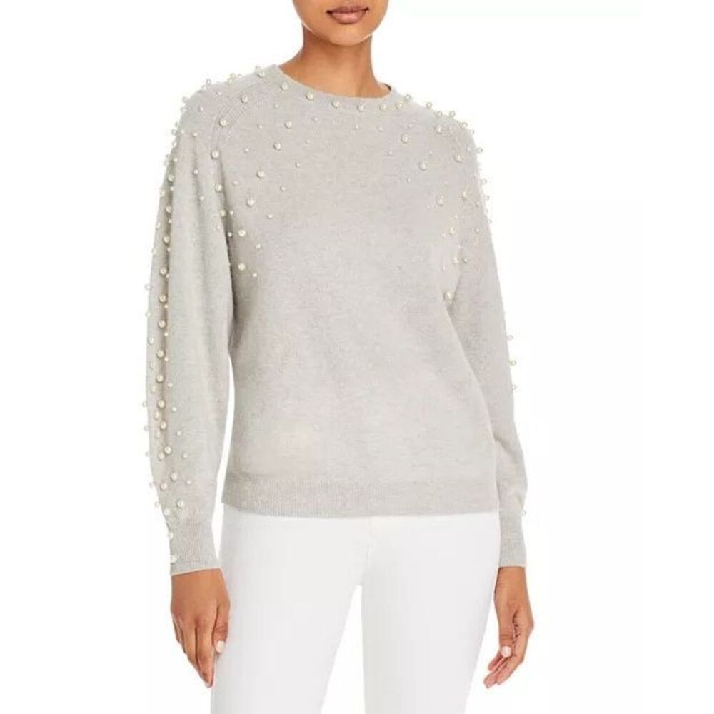 C by Bloomingdale's Cashmere Faux Pearl Cashmere Sweater - 100% Exclusive